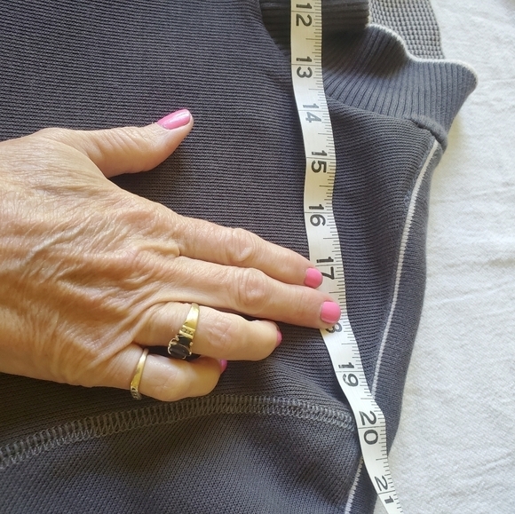 Hathaway Ribbed Knit Gray w Trim Snap Long Sleeve Sz. XL Sweater - Picture 9 of 12